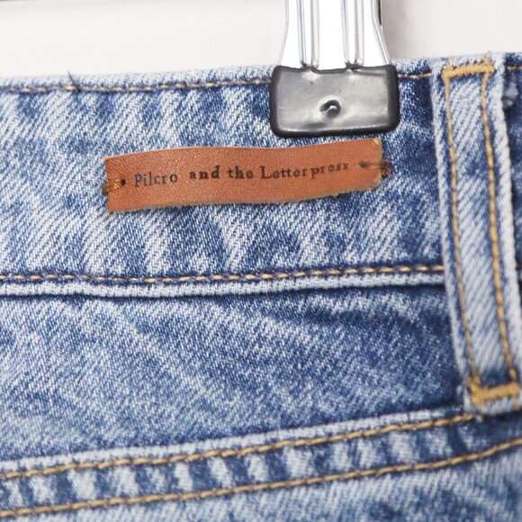 Anthropologie Pilcro and the Letterpress Hyphen Boy Fit Fringe Crop Jeans 27 - Picture 9 of 16